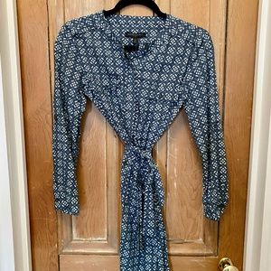 NWT Banana Republic Geometric Tie Shirt-Dress